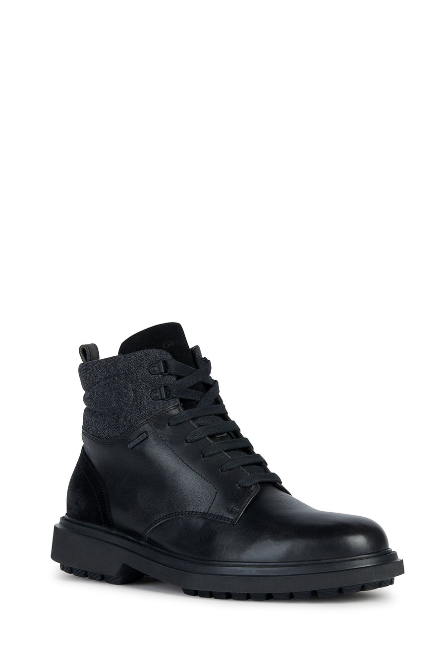 Geox Men's Black Faloria ABX Nubuck Leather Detailed Boots