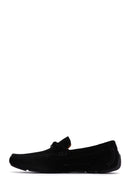 Erkek Siyah Süet Deri Loafer | Derimod