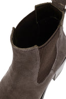 Woman Mink Heeled Suede Cowboy Boots | Derimod