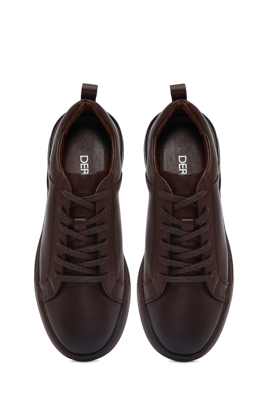 Men's Brown Lace-Up Leather Casual Sneaker