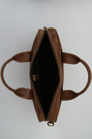 Tan Men's Leather Briefcase | Derimod