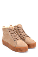 Women's Suede Fur Detailed Boots | Derimod