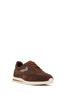 Women's Brown Lace-up Suede Leather Sneaker | Derimod