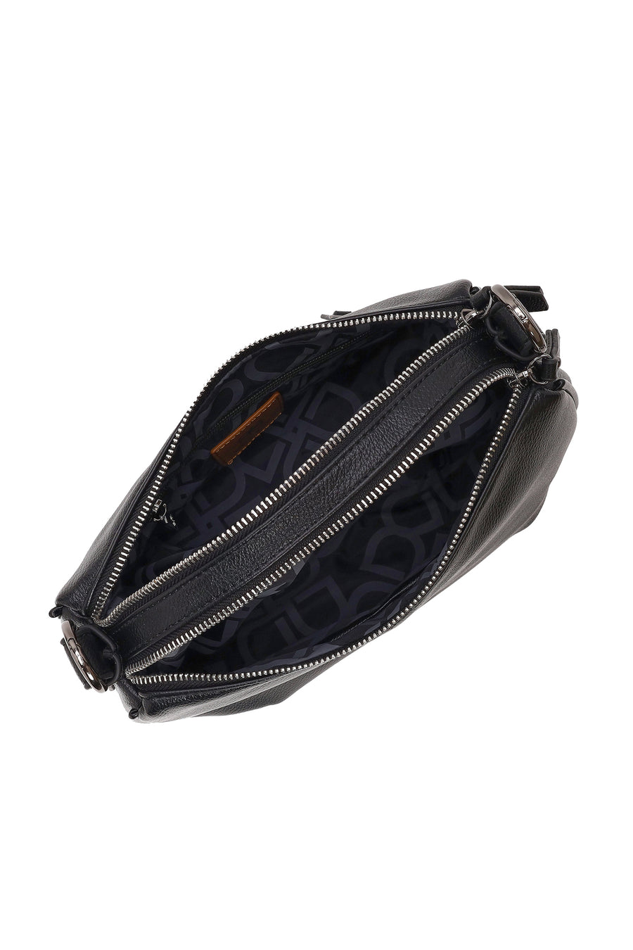 Woman Black Long-Strap Casual Shoulder Bag