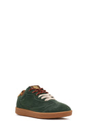 Derimod Studio Women's Green Lace-Up Suede Sneaker | Derimod
