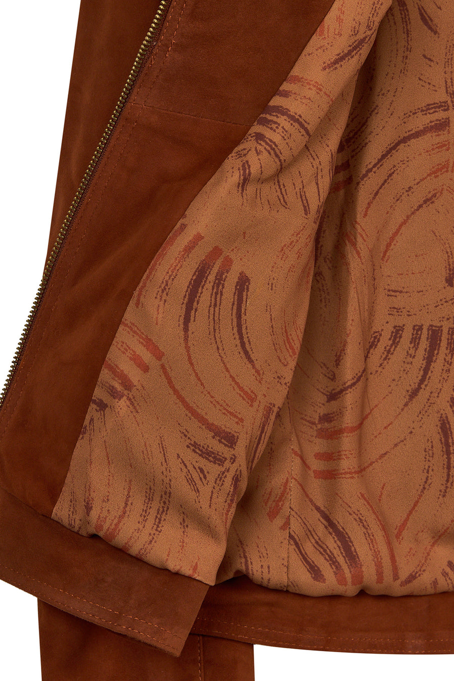 Lara Woman Tan Short Suede Jacket