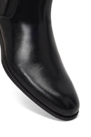 Male Black Leather Chelsea Boots | Derimod