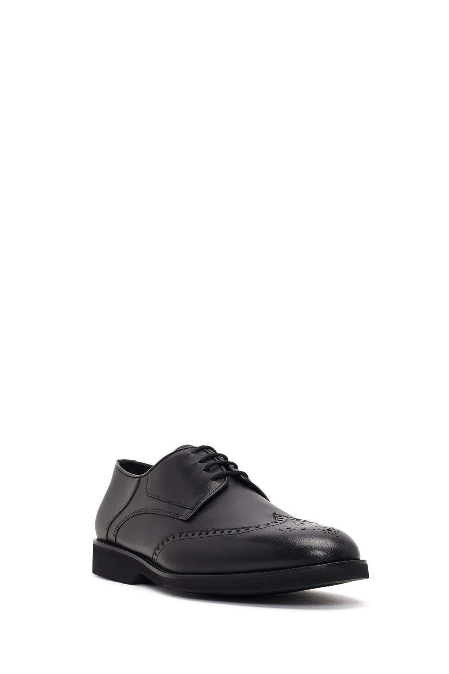 Men's Black Lace-up Leather Casual Shoes