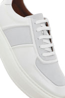 Erkek Beyaz Bağcıklı Deri Sneaker | Derimod