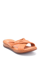 Women's Comfort Leather Slippers | Derimod