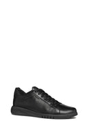 Geox Erkek Siyah U Aerantis A - Tumb Bağcıklı Deri Sneaker | Derimod
