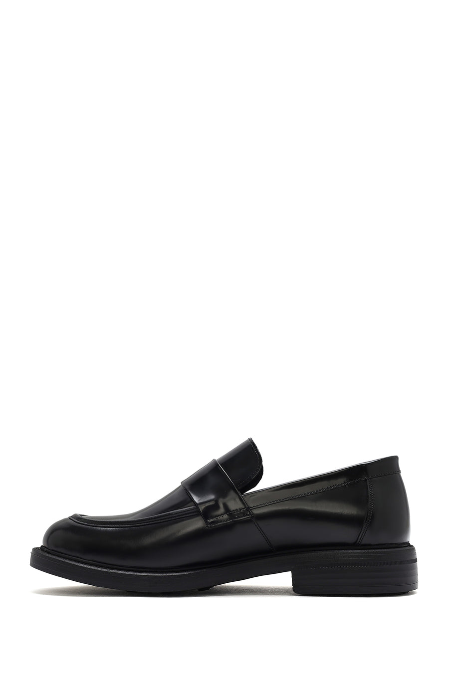 Men's Black Leather Casual Loafer