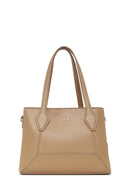 Women's Beige Long Strap Classic Shoulder Bag | Derimod