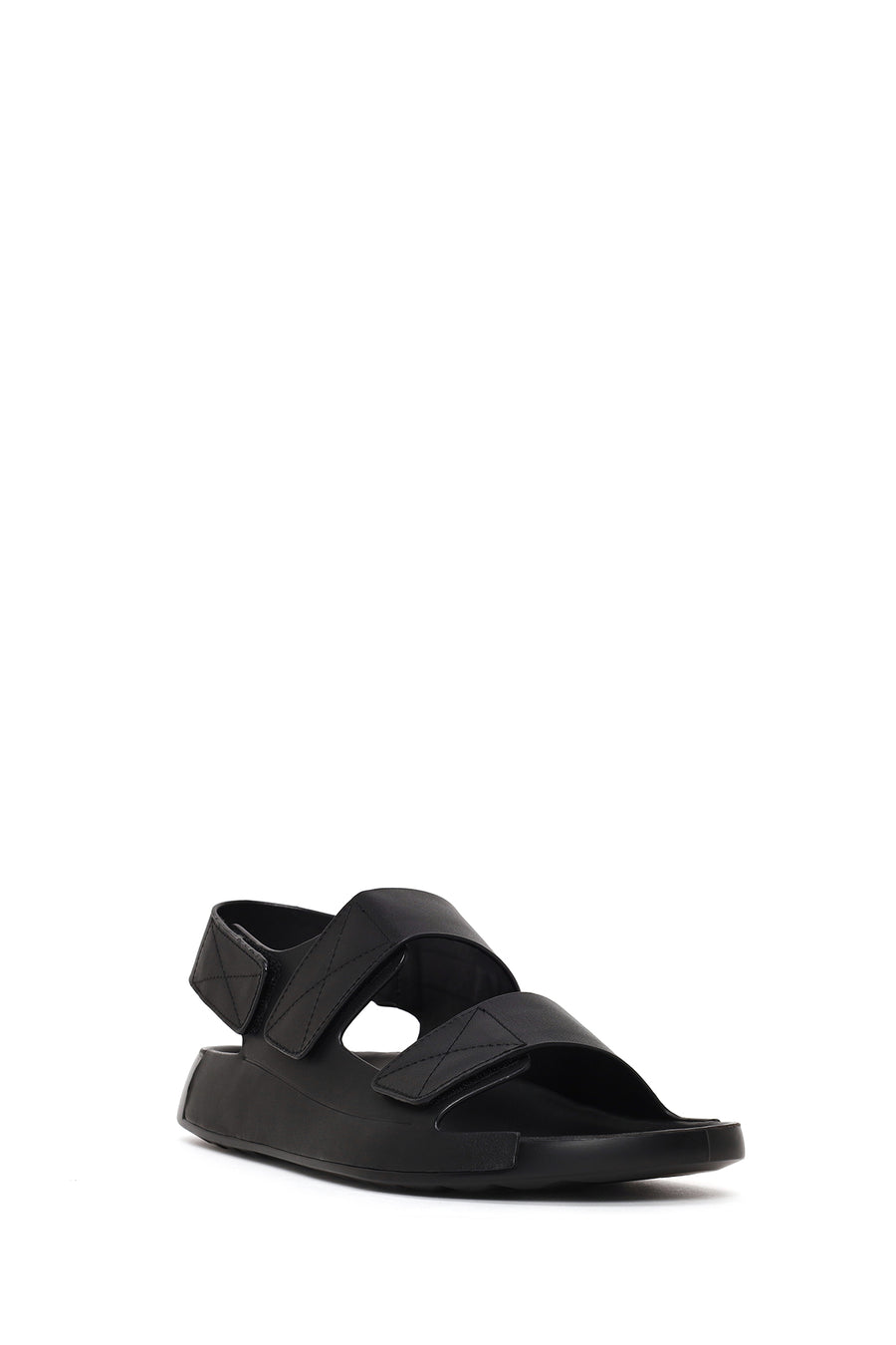 Male Black Strap Leather Sandals