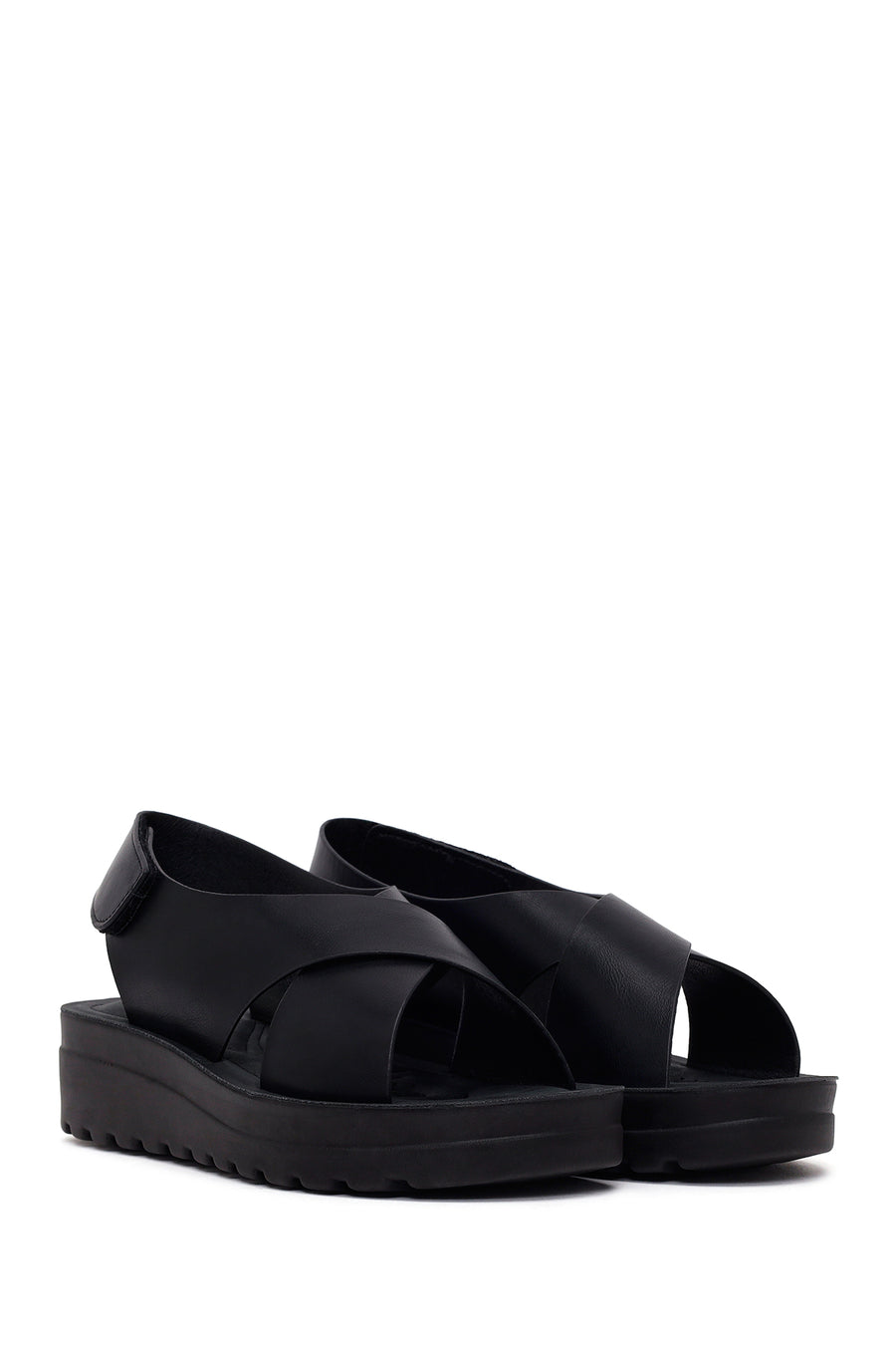 Woman Black Thick-Soled Sandal