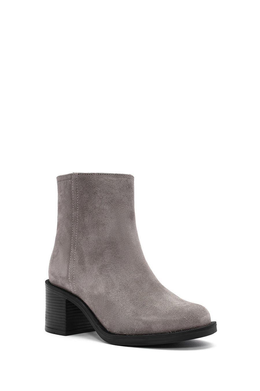 Women's Mink Zippered Thick Heel Suede Leather Boots