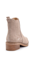 Women's Suede Leather Heeled Boots | Derimod