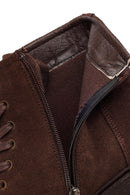 Male Brown Zip Closure Suede Boots | Derimod