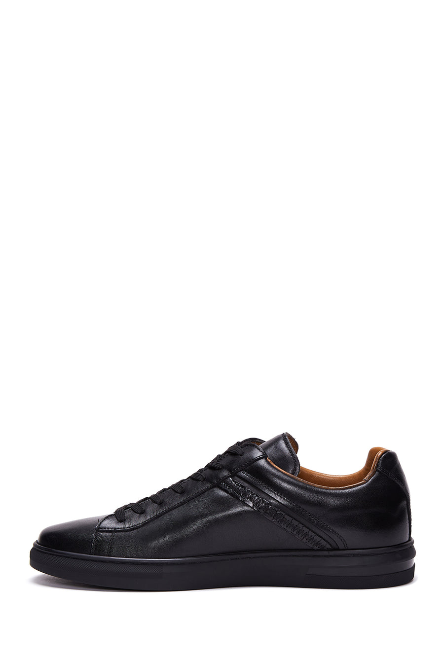 Men's Black Leather Sneaker