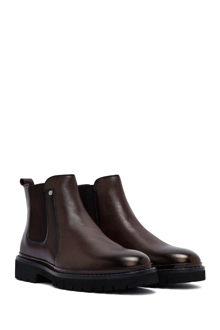 Male Brown Leather Chelsea Boots
