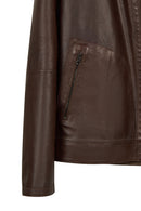 Clint Male Brown Reversible Leather Jacket | Derimod