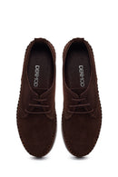 Woman Brown Lace-Up Thick-Soled Suede Comfort Shoes | Derimod