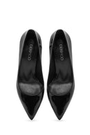 Women's Black High Thin Heel Patent Leather Stiletto | Derimod