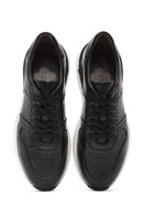 Men's Black Lace-Up Leather Casual Sneaker | Derimod