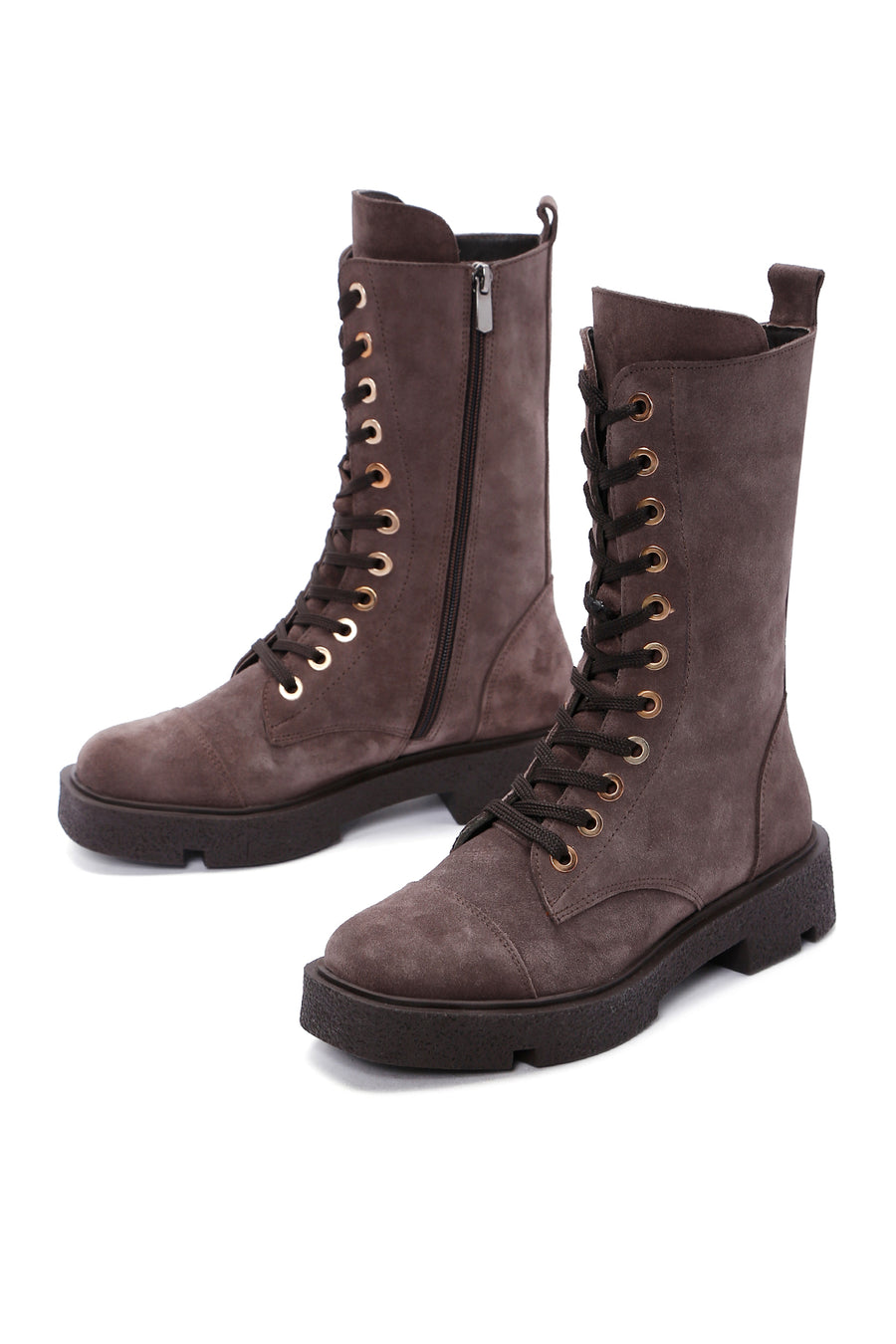 Women's Mink Suede Leather Boots