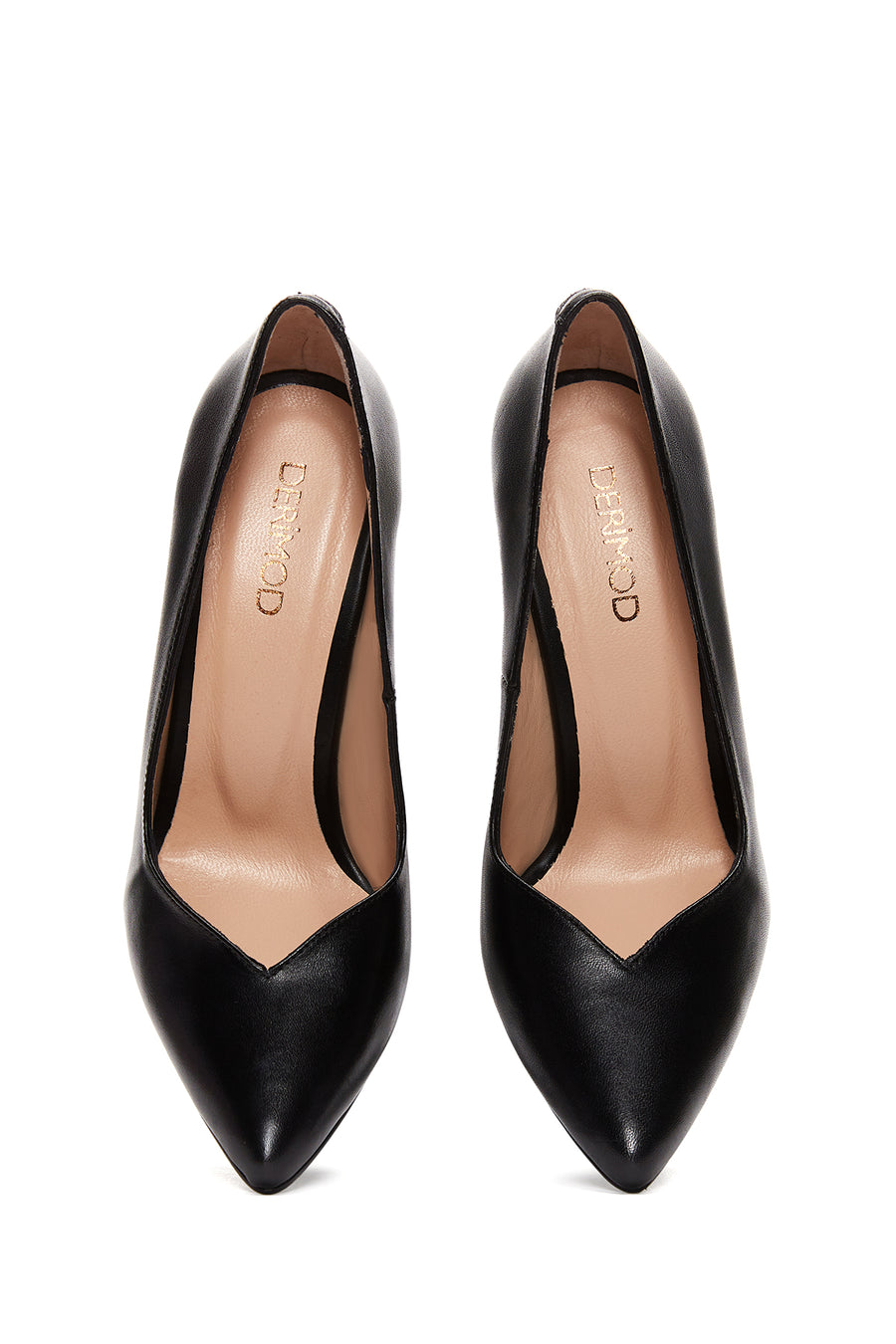 Kadın Siyah Deri Stiletto