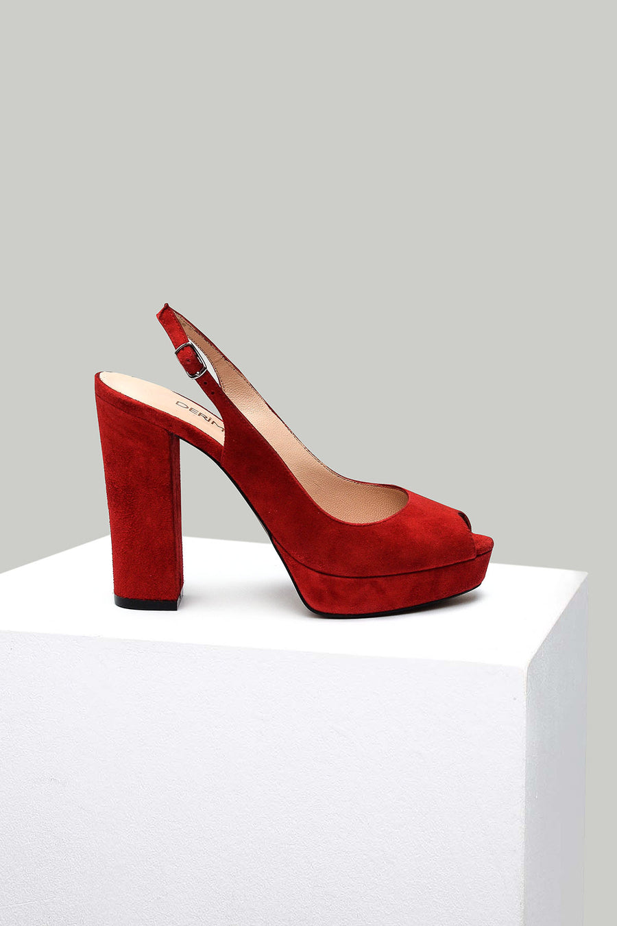 Women's Red Leather Sandals