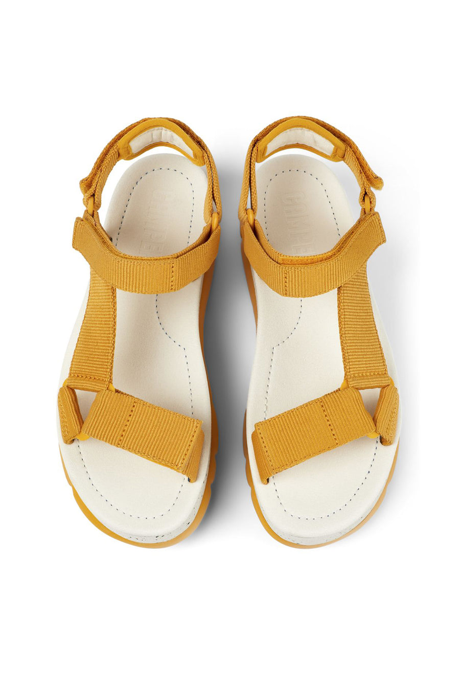 Camper Women's Orange Oruga Up Thick Soled Sandals