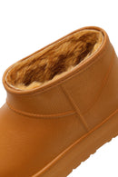 Women's Tan Fur-Lined Teddy Boots | Derimod