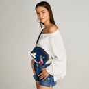 Printed Blue Women's Crossbody Bag | Derimod