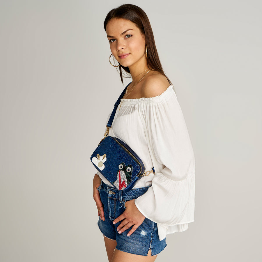 Printed Blue Women's Crossbody Bag