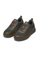 Geox Men's Green Spherica Lace-Up Sneakers | Derimod