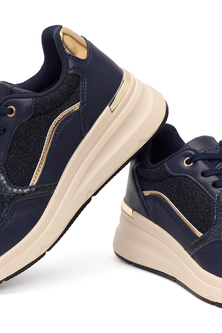 Kadın Lacivert Kalın Tabanlı Sneaker