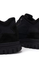 Male Black Lace-Up Chunky-Soled Nubuck Leather Casual Boots | Derimod