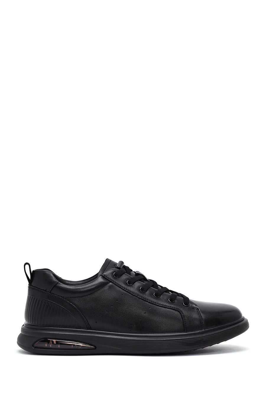 Male Black Lace-Up Leather Sneaker WM680003DV | Derimod