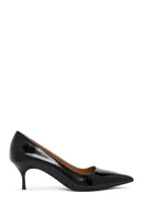 Women's Black Thin Heeled Leather Stiletto | Derimod