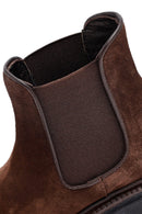 Woman Brown Thick-Soled Suede Leather Chelsea Boots | Derimod