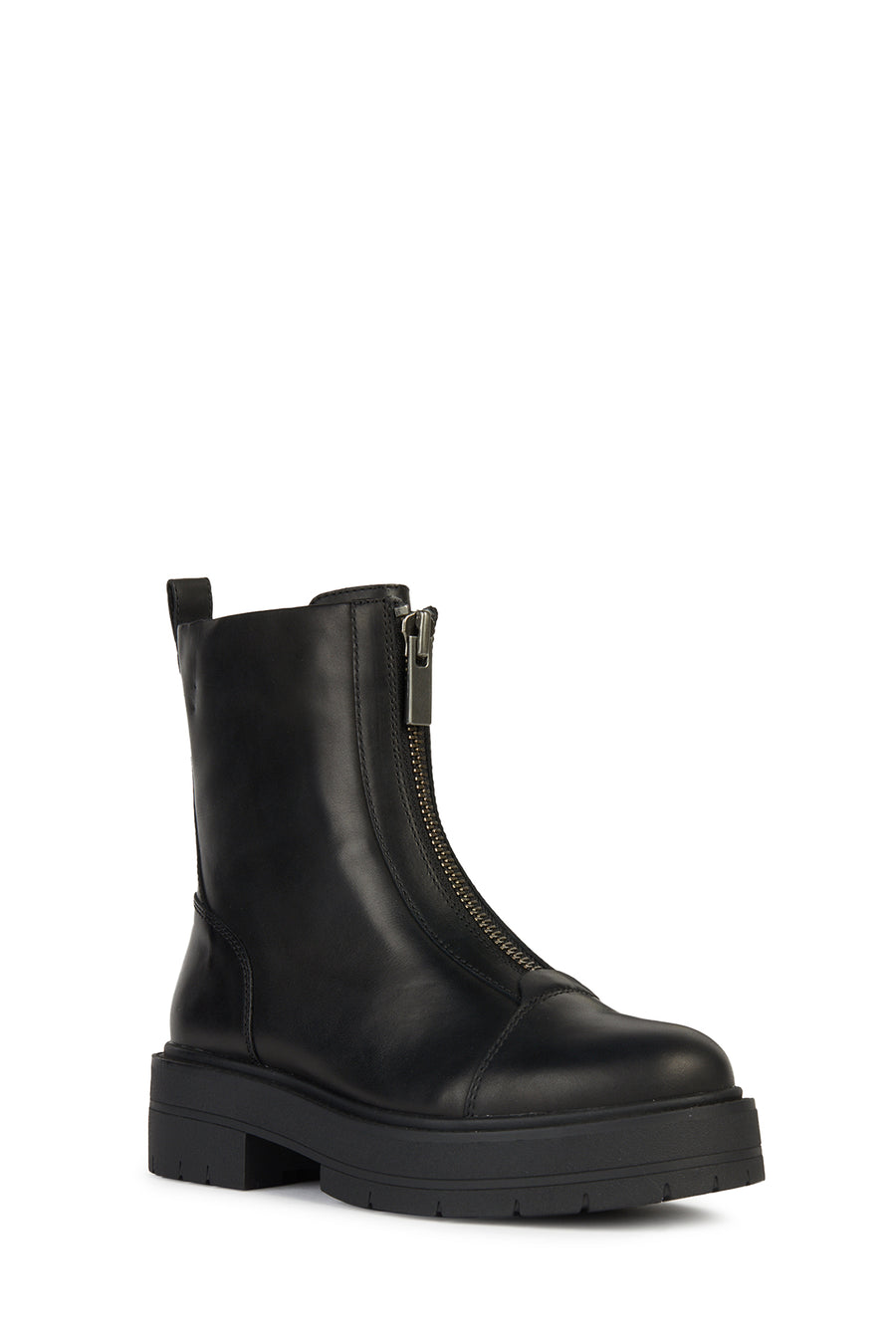 Geox Women's Black Spherica Ec7 Zippered Leather Boots