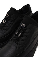 Male Black Lace-up Leather Casual Sneaker | Derimod
