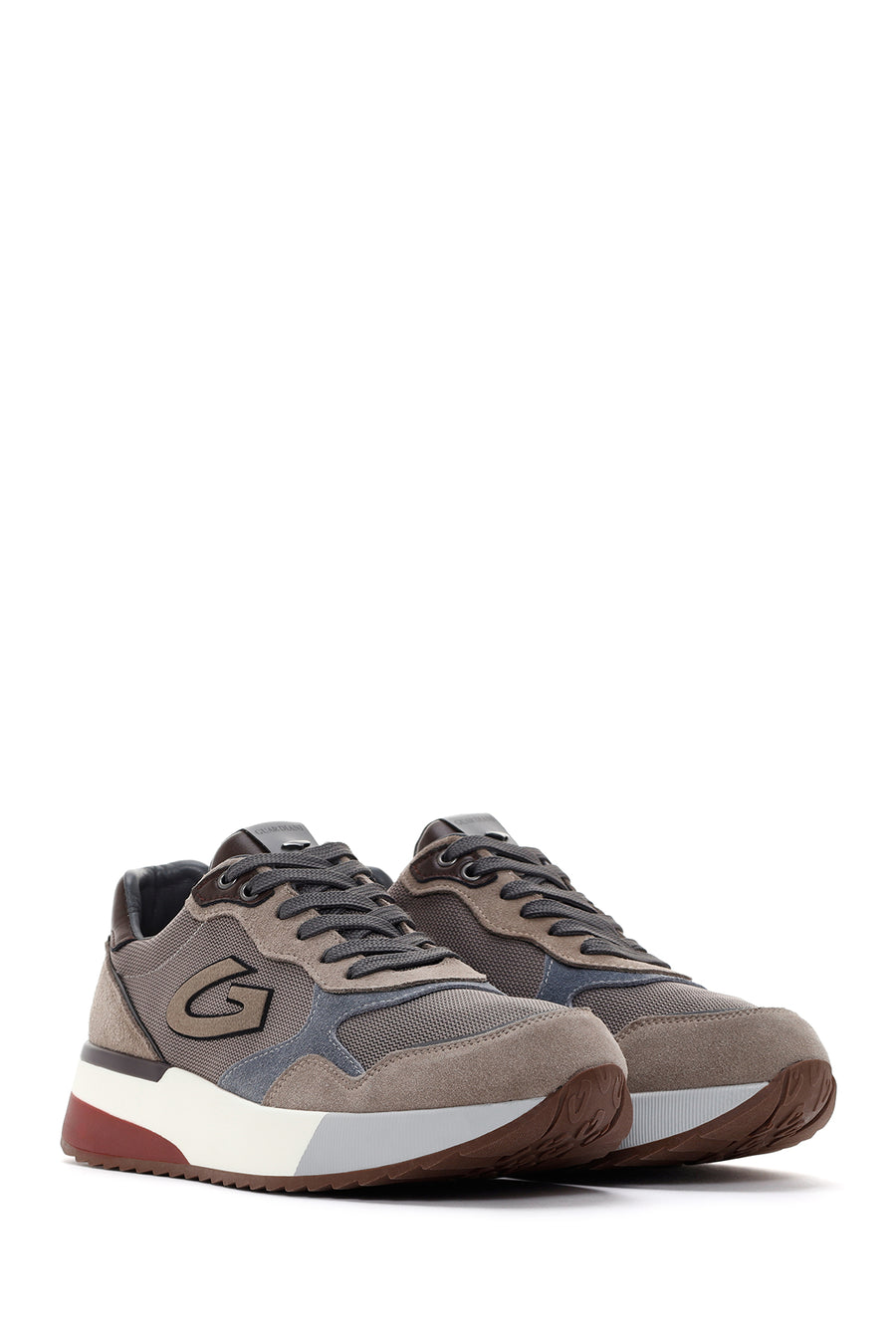 Alberto Guardiani Men's Mink Winner Thick Soled Leather Sneaker