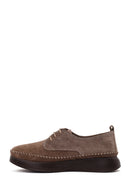 Woman Mink Lace-up Thick-soled Suede Comfort Shoes | Derimod