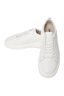 Erkek Beyaz Bağcıklı Deri Sneaker | Derimod