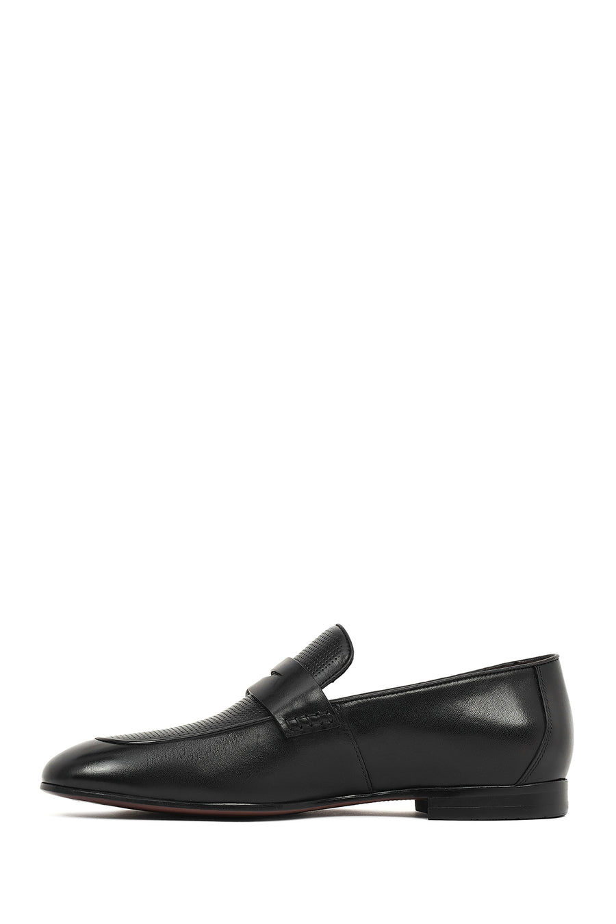 Derimod Black Male Black Leather Classic Loafer