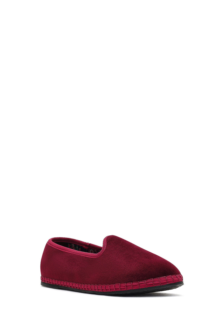 Women's Burgundy Fabric Loafer