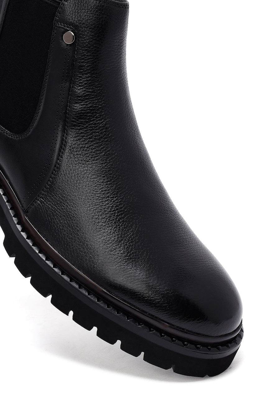 Male Black Leather Chelsea Boots