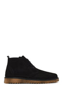 Male Black Zip Closure Nubuck Leather Boots | Derimod